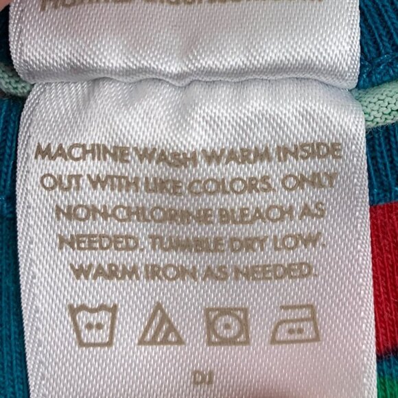 Hanna Anderson 100% Cotton Long Sleeve Apple Print Dress Girl's Size US 6-7 - Picture 6 of 6